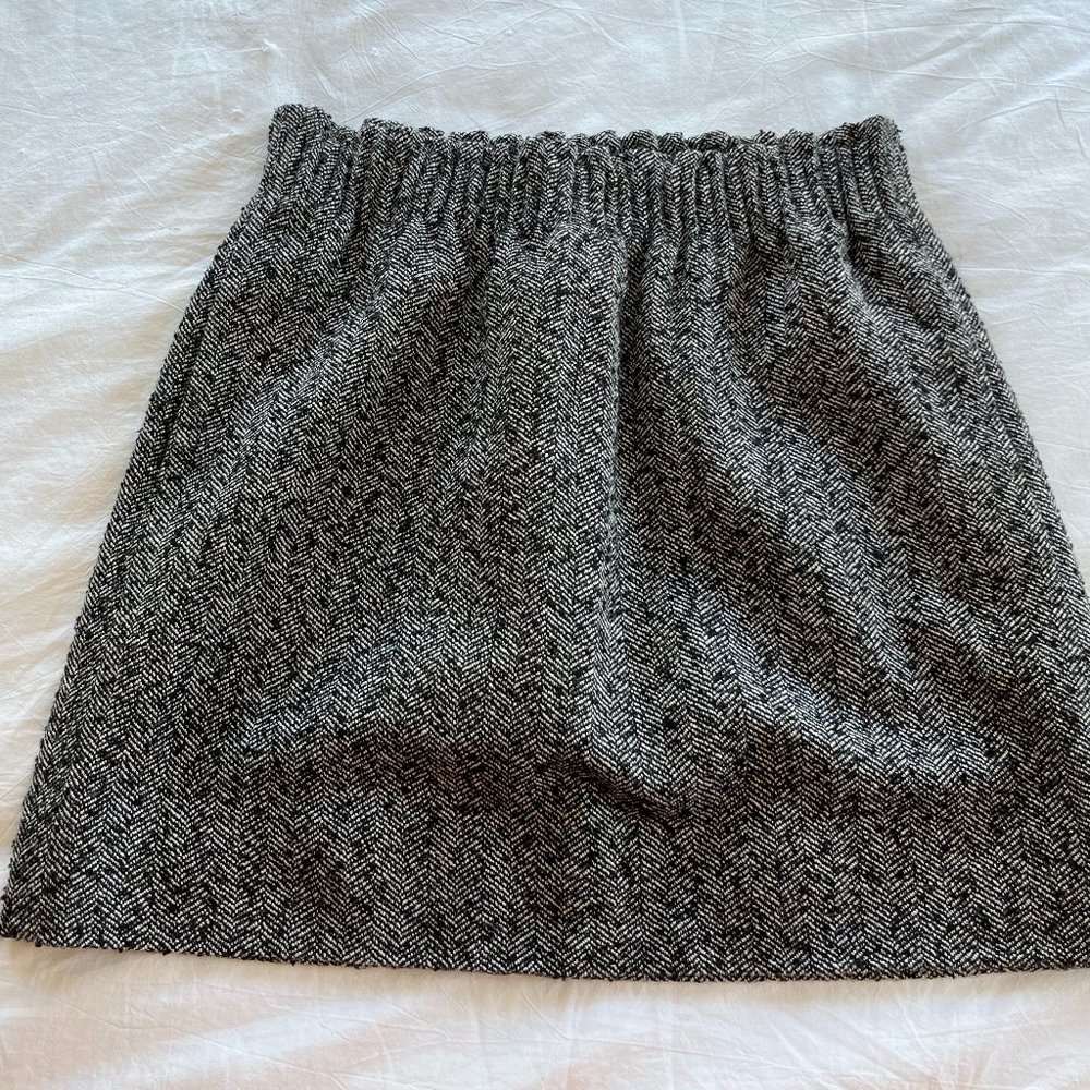 J. Crew black woven pencil skirt